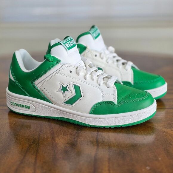 Converse Weapon Low Green White A11957C Larry Bird Boston Celtic DS Men's Size 8 - Picture 4 of 16